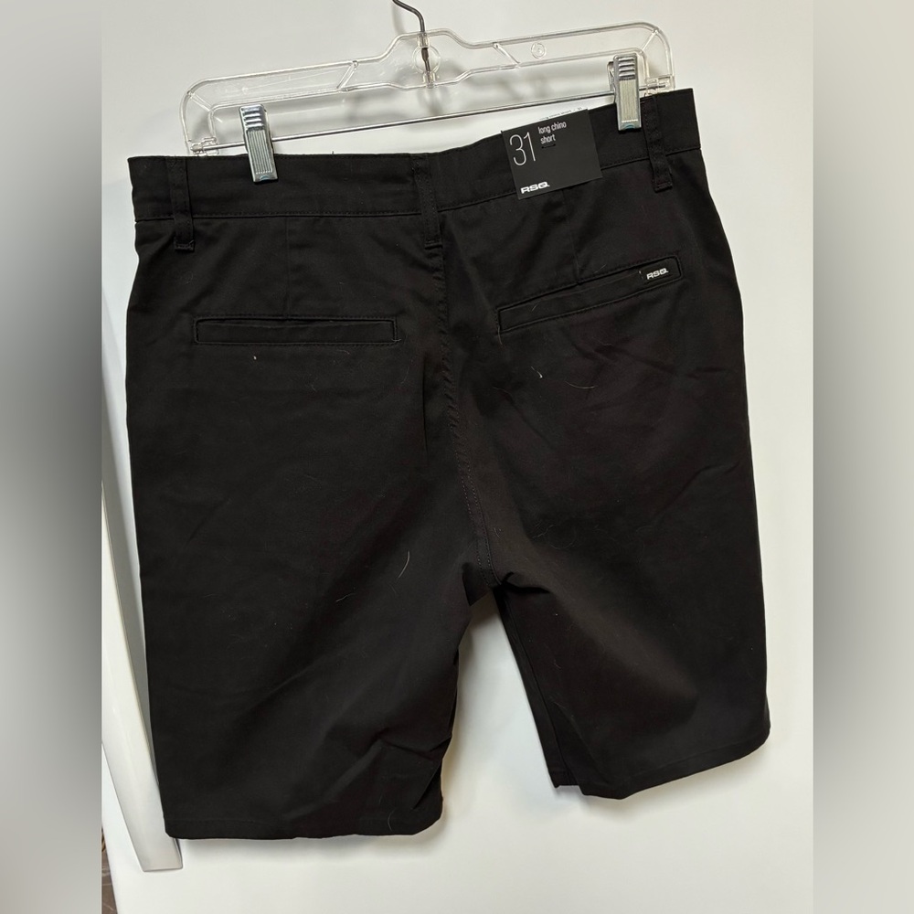 RSQ Black Flat Front Men's Shorts
